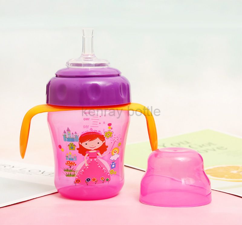 China 210ml 2 in 1 Spout and Straw Sipper Cup