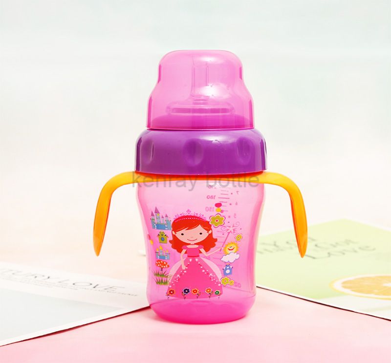 China 210ml 2 in 1 Spout and Straw Sipper Cup