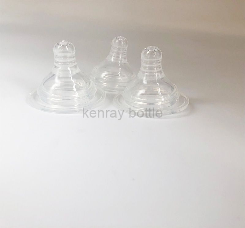 Liquid silicone emulated wide mouth feeding bottle nipple